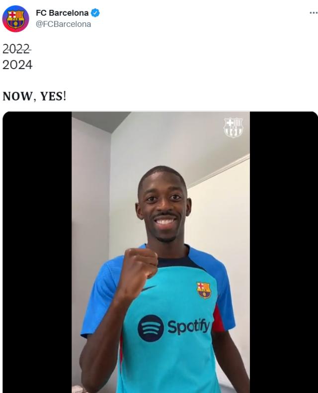 kaiyun-肥皂剧终于结束!官方:巴萨与登贝莱签订2年新合同